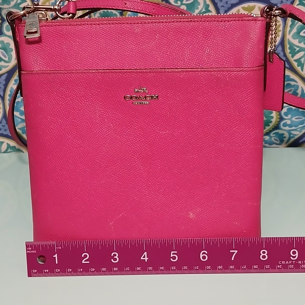 Coach Kitt Messenger Bag - Pink Pebbled Leather - Picture 15 of 15